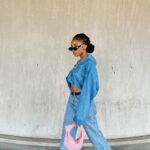 Khosi Ngema Instagram - a girl in a denim shirt :p @converse.za