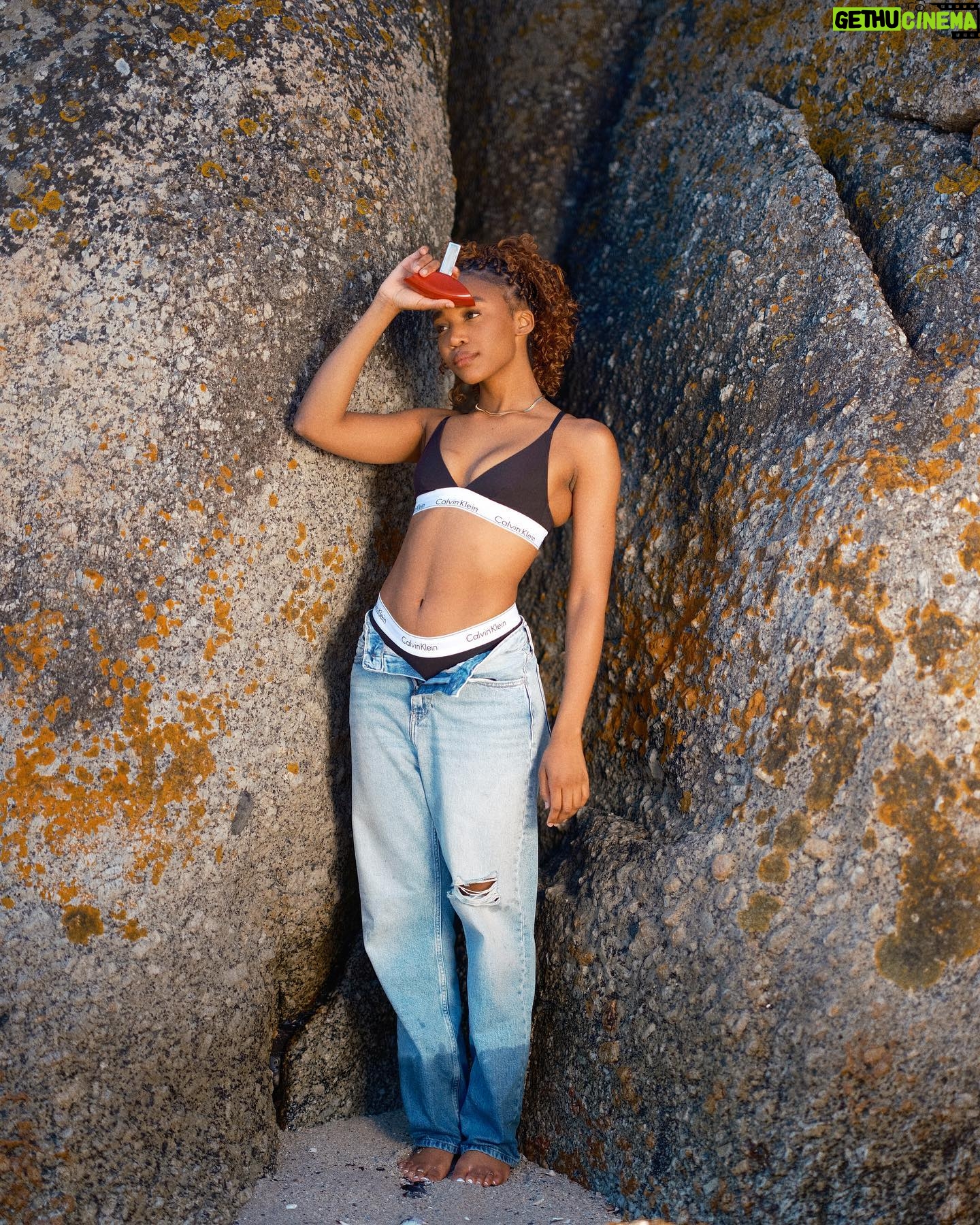 Khosi Ngema Instagram - My state of euphoria feels like self-confidence and sensuality. It smells like luxury infused with blackcurrant essence… ❤️ How does it feel to lean into your euphoria? @calvinklein #ckmyeuphoria #ad