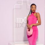 Khosi Ngema Instagram - pretty in pink at the House of Idôle 💋 Thank you @lancomeofficial x @superbalist for a delicious evening! Outfit - @superbalist #jointheidoles #lancômeafrica
