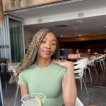 Khosi Ngema Instagram - señorita and a margarita lol 🤭🍋 Hair by @godfreyazwi_vidal