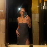Kiana Ledé Instagram – One of my favorite things is when someone says they love your outfit and ask where it’s from and you have no idea so you gotta use teamwork to check the tag. That happened in the bathroom last night. Look at this dress bringin people together💁🏽‍♀️
