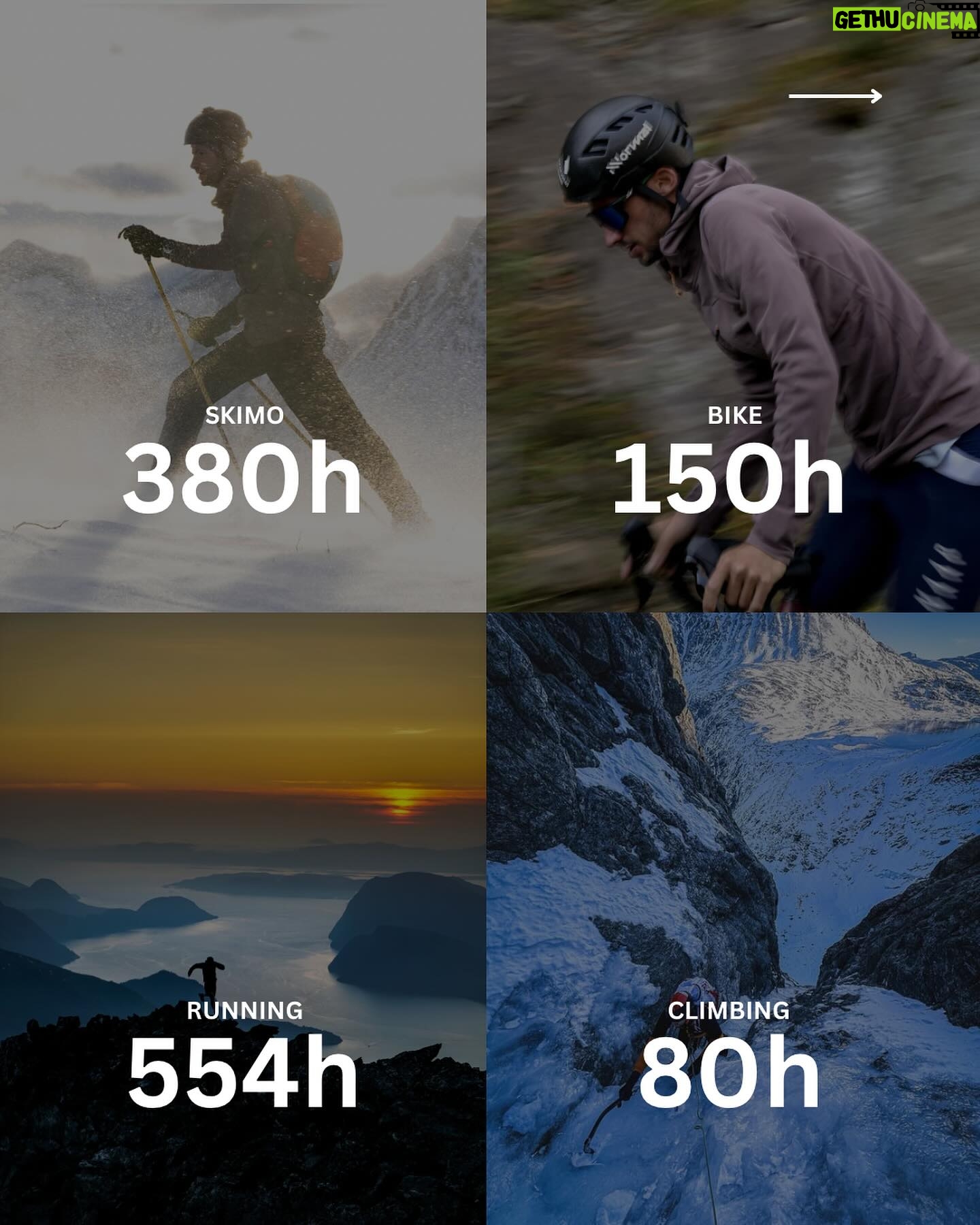 Kilian Jornet - 69.5K Likes - I’ve always been used to taking notes about everything I do: time, type of training, training location, sensations. Not all the information is on digital platforms. As someone interested in data, I prefer to follow the ‘old’ methods: the same spreadsheet since I started to train 20 years ago.
As the year comes to an end, I share with you some of this year’s statistics: highs and lows, good challenges, and many hours spent in the mountains, either alone or in the company of family and friends.
Looking back, I’m happy with how 2023 went.
📷 @_avisuals / @matti_bernitz