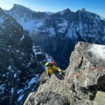 Kilian Jornet Instagram - It’s been a great week for alpine and ice climbing. After a very rainy October the sun came with the cold temperatures and ice has been forming well in Romsdal. I’m still tired from the walk in the Pyrenees, so training has been basically moving, recovering the sleep hours, the hans skin and the stiffness in joints and fascia’s. Climbing in the mountains is great for that. Moving at low intensity, while working on technical and mental / resources skills.