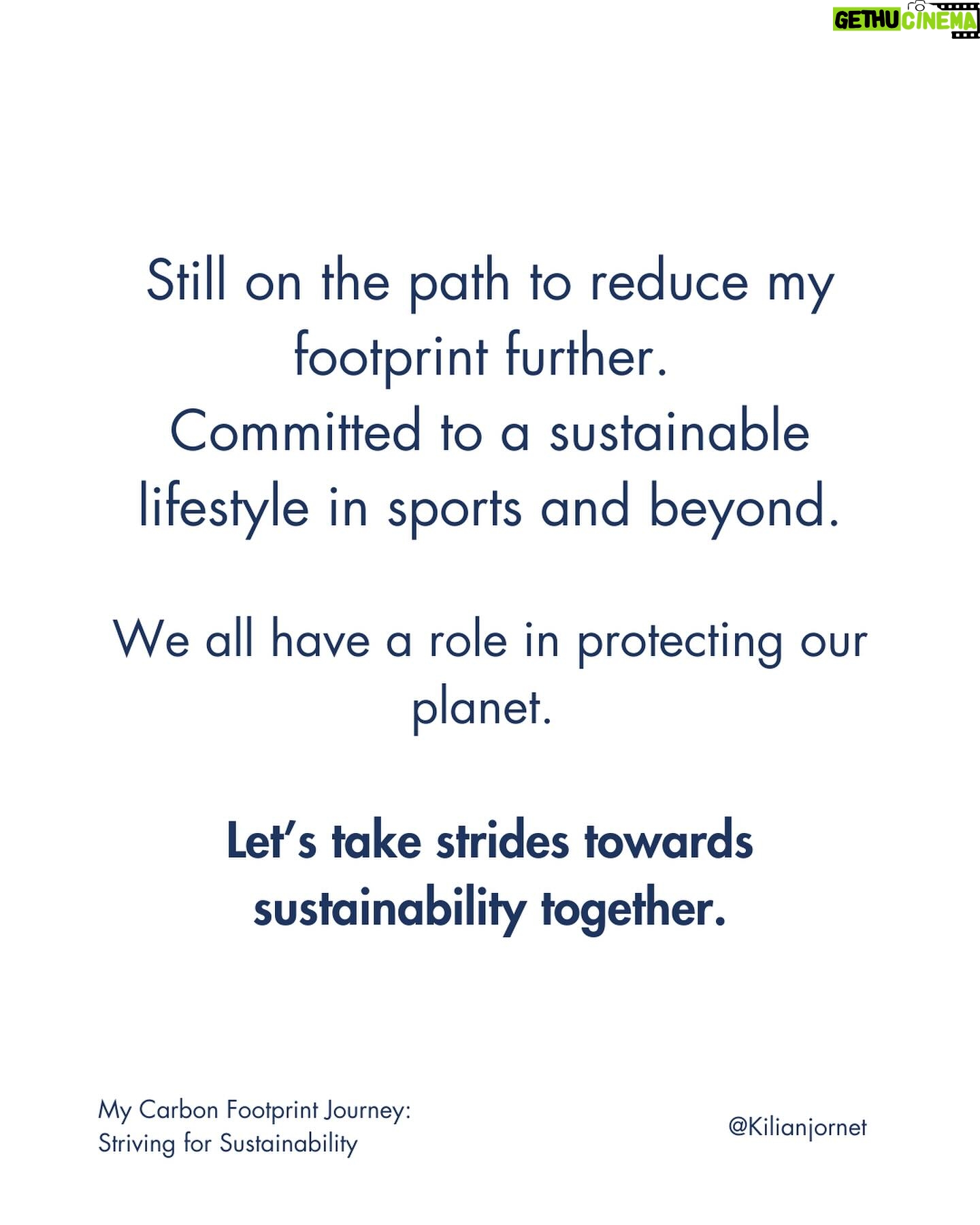Kilian Jornet Instagram - This year, my carbon footprint tallies up to 6.8 tonnes—a light reduction from the previous 8 tonnes. Despite this progress, it’s a stark reminder that I am still a distance away from the sustainable benchmark of 2 tonnes, essential for keeping global temperature rise under 1.5°C. My journey’s ecological imprint was shaped by travels to the Himalayas ✈️, the Alps ✈️ and the Pyrenees 🚗 ✈️. Here’s the breakdown: • Home: 5.03%; • Mobility: 64.11% (the lion’s share, influenced by flights and car travel); • Gear: 4.97%; • Food & Others: 9.73%; • Public Service Share: 16.16%. In response, I’ve adopted a threefold strategy: Avoid, Reduce, and Compensate. On Avoiding and Reducing: • I’ve shifted to virtual for all meetings, cutting and conferences, rejecting the ones that involved travel. • I participate in local events and train nearby to limit transportation. • Travel is now reserved for primary races and key projects. • I’ve increased train travel to cut down on flights. • Last year I discontinued my car sponsorship to discourage fossil fuel use and shifted to a second-hand electric vehicle. On Gear and Consumption: • I’ve continued to wear last year’s gear, stepping away from promoting new styles. • Gear not in use has found new homes, promoting a second-hand market or given. On Food: • My diet has been vegetarian for long, and we try to supplement a max by our own garden and seasonal produce from a local farm. On Compensation: • To address my carbon output, I’ve engaged with @climeworks to offset my annual emissions through their carbon capture initiative. While I’ve made strides in reducing my carbon footprint this year, there’s a considerable journey ahead. I’m not yet the exemplar of living and sportsmanship I aim to be. I am dedicated to evolving my lifestyle and career to fully embody the values I stand. Would love to read about how are you reducing your carbon footprint? Let’s learn from each other.