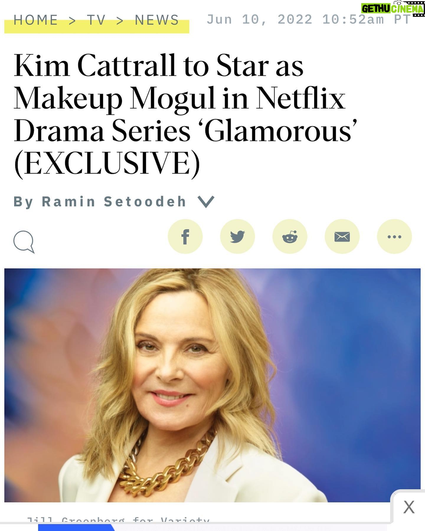 Kim Cattrall Instagram - So happy to be part of this project. https://variety.com/2022/tv/news/kim-cattrall-glamorous-netflix-1235290655/#recipient_hashed=5e80765a01ec84bd47d1173ceaa488408d3bb4e411f2cccb98ddc875e79375c0