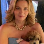 Kim Cattrall Instagram - #Glamorous with little baby ‘Tequila’🐶 @netflix