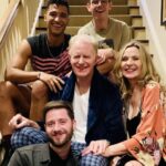 Kim Cattrall Instagram – Meet our #QueerAsFolk family. @notstephendunn @ed_begley_jr @thedevinway @ryanoconn @peacocktv