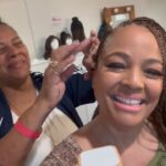 Kim Fields Instagram - BABY HAIR THURSDAY! Bounce w/ us! Jammin at The Upshaws to The Heat on @siriusxm !!! #music #groove #iGiveGreatGifts 🤣 @yvetteshelton100 #theupshaws #babyhair #hairandmakeup @diondeezy