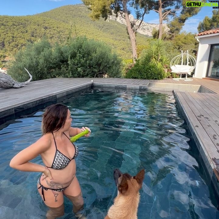 Kim Glow Instagram - Joyeux 7 mois mon @thaigerglow 7 mois d'adoration et de bonheur ! 💙 Il demande temps et énergie pour être comblé, alors je le fais courir, nager, et je veille à sa stimulation mentale et physique chaque jour. Un compagnon plein de vie ! En été, rappelons que nos animaux sont comme des enfants, nécessitant soins et amour. Ne les abandonnons pas. Assurez-vous de leur fournir eau, ombre et exercice. Ne les laissez jamais dans une voiture chaude. Soyons responsables et aimants envers nos compagnons fidèles. #ÉtéAvecNosAnimaux 🌞 #malinois #malinoisofinstagram #malinoislovers #malinoispuppy #malinoisworld #bergerbelge #bergerbelgemalinois #chien #chienmalinois #summer2023 #diorbikini