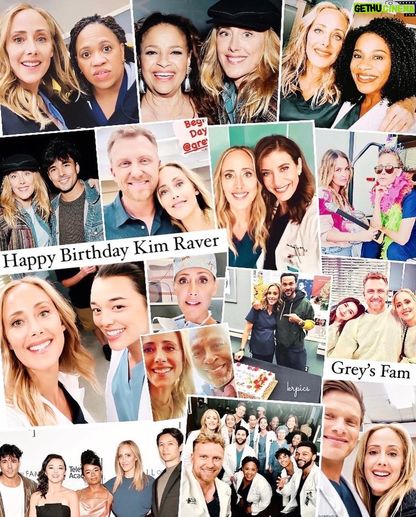 Kim Raver Instagram - Thank you for all the Birthday wishes today! 🎂 To my incredible #GreysAnatomy cast, we filmed all day long and you still showered me with birthday love! To the fans who sent me these incredible flowers, and all the fans who spent hours creating these beautiful collages and videos (like the ones here) I am forever grateful for your love and support ♥️ Thank you for making this day so special!