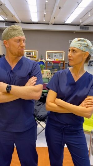 Kim Raver Instagram - @camillaluddington and @realcarmack are super cute this Valentine’s Day. I don’t think Teddy and Owen got the memo @therealkmckidd #greysanatomy