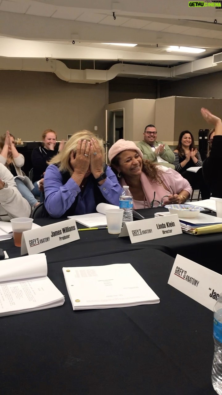 Kim Raver Instagram - It’s #FemaleFilmmakerFriday! Today, I’m celebrating Linda Klein (@imlhk) our #GreysAnatomy Medical Technical Advisor, Co-Executive Producer, and one of our wonderful Directors at #GreysAnatomy! Her talent, love, support, and dedication shine through in her work and every day on set. This video was from a table read (before COVID-19) when Linda was making her directorial debut. Linda, I am so grateful for your generosity, love, encouraging words and for passing along all your wonderful wisdom to me as I was learning the ropes to direct. ♥️ #womeninfilm #womensupportingwomen