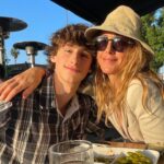 Kim Raver Instagram – Pre Mamma day, dinner with my boys (Luke’s in NY;)😘