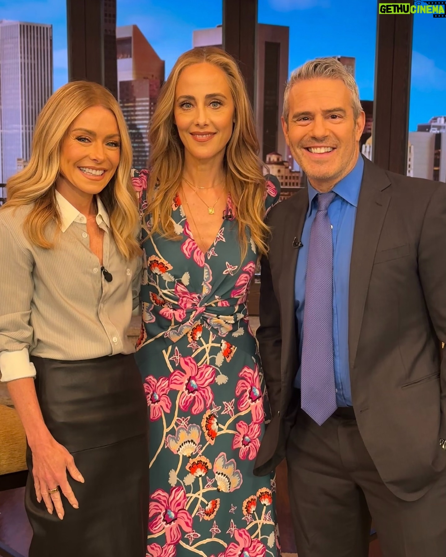 Kim Raver Instagram - It’s always an absolute joy to be a guest on @livekellyandmark and what fun to have @bravoandy there today as well! Press week is off to an amazing start ✨