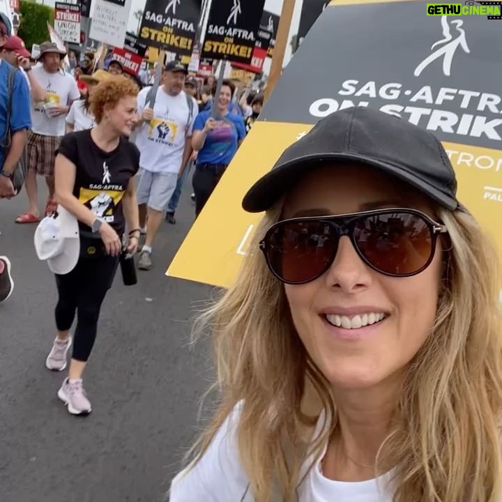 Kim Raver - 72.3K Likes - I was honored to stand side by side with my fellow actors, writers and creatives at the SAG-AFTRA Solidarity March & Rally in Hollywood today. #SagAftraStrong