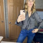 Kim Raver Instagram - Bringing a little New York vibe to work today. Guess the name of this coat? “Teddy” Not joking 🤣💜 Blouse “Humphrey” @burningtorch #setlife #greysanatomy