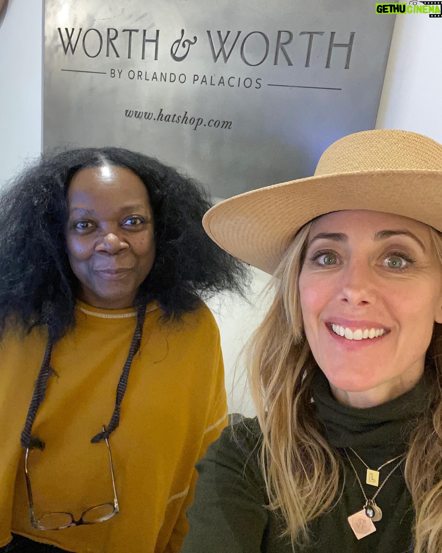 Kim Raver Instagram - After wearing my lucky hat every day while directing #GreysAnatomy episode 1911, I decided I would treat myself to a new incredibly crafted hat by the wonderful company @worthandworth. I found this store while walking around NYC because it looked like an art gallery so I decided to walk in and have a look. I watched them handcraft their hats which are indeed works of art! Hats off to Cathy for all your help! π #FashionFriday