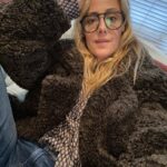 Kim Raver Instagram - Bringing a little New York vibe to work today. Guess the name of this coat? “Teddy” Not joking 🤣💜 Blouse “Humphrey” @burningtorch #setlife #greysanatomy