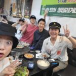 Kim Sook Instagram - 물벼락 이후 개운한 마음으로 회식참가 #홍진경 장우영이 쏘는날!!! #홍김동전 #수저게임