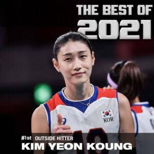 Kim Yeon-koung Instagram - 국제배구연맹 2021 세계 최고 여자배구 선수로 선정되었습니다 덕분에 더욱더 뜻깊은 한 해가 되었네요 감사합니다🙏

As I have been voted as #1 in the Best Players of 2021, the year 2021 has become more meaningful for me! Thank you for all the support🙏 @volleyballworld