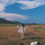 Kimberley Chen Instagram - afternoon by the water with goats ☁️ sanQ @ccd.com.tw ❤️‍🔥