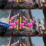 Kimberley Chen Instagram - holy birthday crap! 謝謝你們 🥹💕✨ 🎉🩵 真的太感動 🫶🏻 人不在，但心在紐約時報廣場 💫