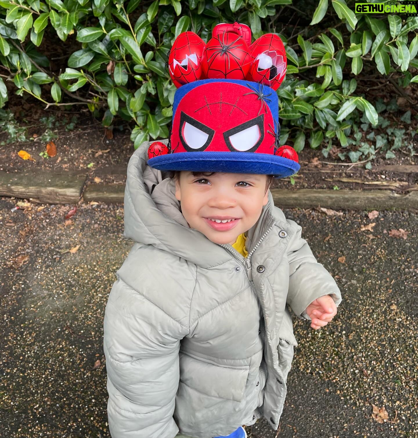 Kimberley Walsh Instagram - When you realise the day before nursery he has an Easter bonnet parade (third child) but then remember you put Bobby’s in the loft 5 years ago for moments like this 🤣… hallelujah 🙌🏼🐣🕸️😅