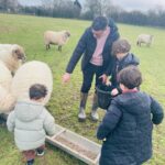 Kimberley Walsh Instagram - A day on the farm with my favourite vet @drjgreenwood and Dolly of course ❤️🐖🐑🐔. My boys had the BEST time and I finally got to meet little Oliver who is just delicious 😍. Swipe to see me stroking a pig… who knew they felt so tough 🤣. I’ve never been great with animals but I’m determined to make sure my little men are 😂❤️❤️❤️