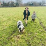 Kimberley Walsh Instagram - A day on the farm with my favourite vet @drjgreenwood and Dolly of course ❤️🐖🐑🐔. My boys had the BEST time and I finally got to meet little Oliver who is just delicious 😍. Swipe to see me stroking a pig… who knew they felt so tough 🤣. I’ve never been great with animals but I’m determined to make sure my little men are 😂❤️❤️❤️