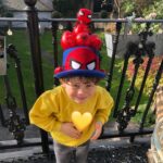 Kimberley Walsh Instagram - When you realise the day before nursery he has an Easter bonnet parade (third child) but then remember you put Bobby’s in the loft 5 years ago for moments like this 🤣… hallelujah 🙌🏼🐣🕸️😅
