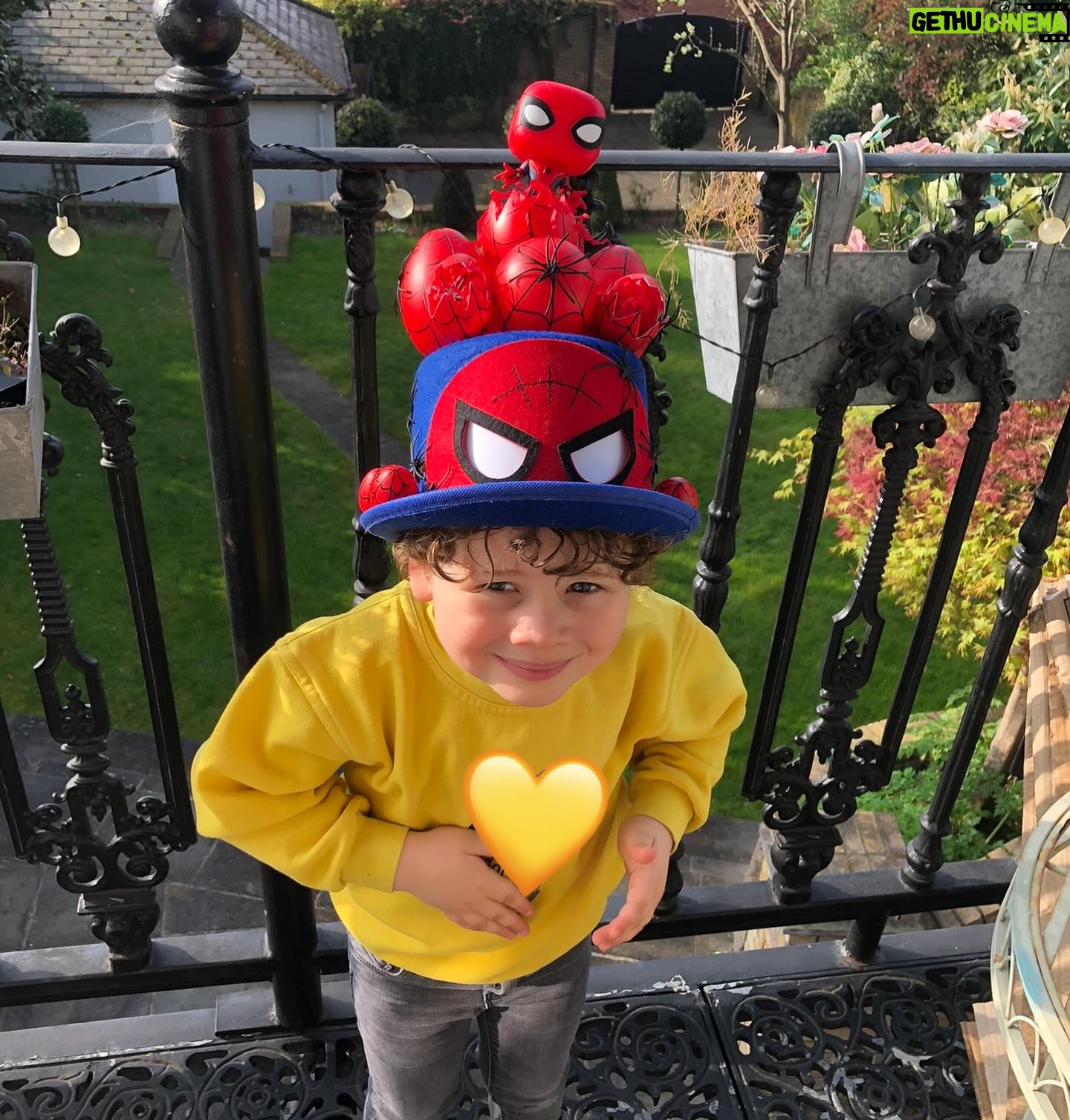 Kimberley Walsh Instagram - When you realise the day before nursery he has an Easter bonnet parade (third child) but then remember you put Bobby’s in the loft 5 years ago for moments like this 🤣… hallelujah 🙌🏼🐣🕸️😅
