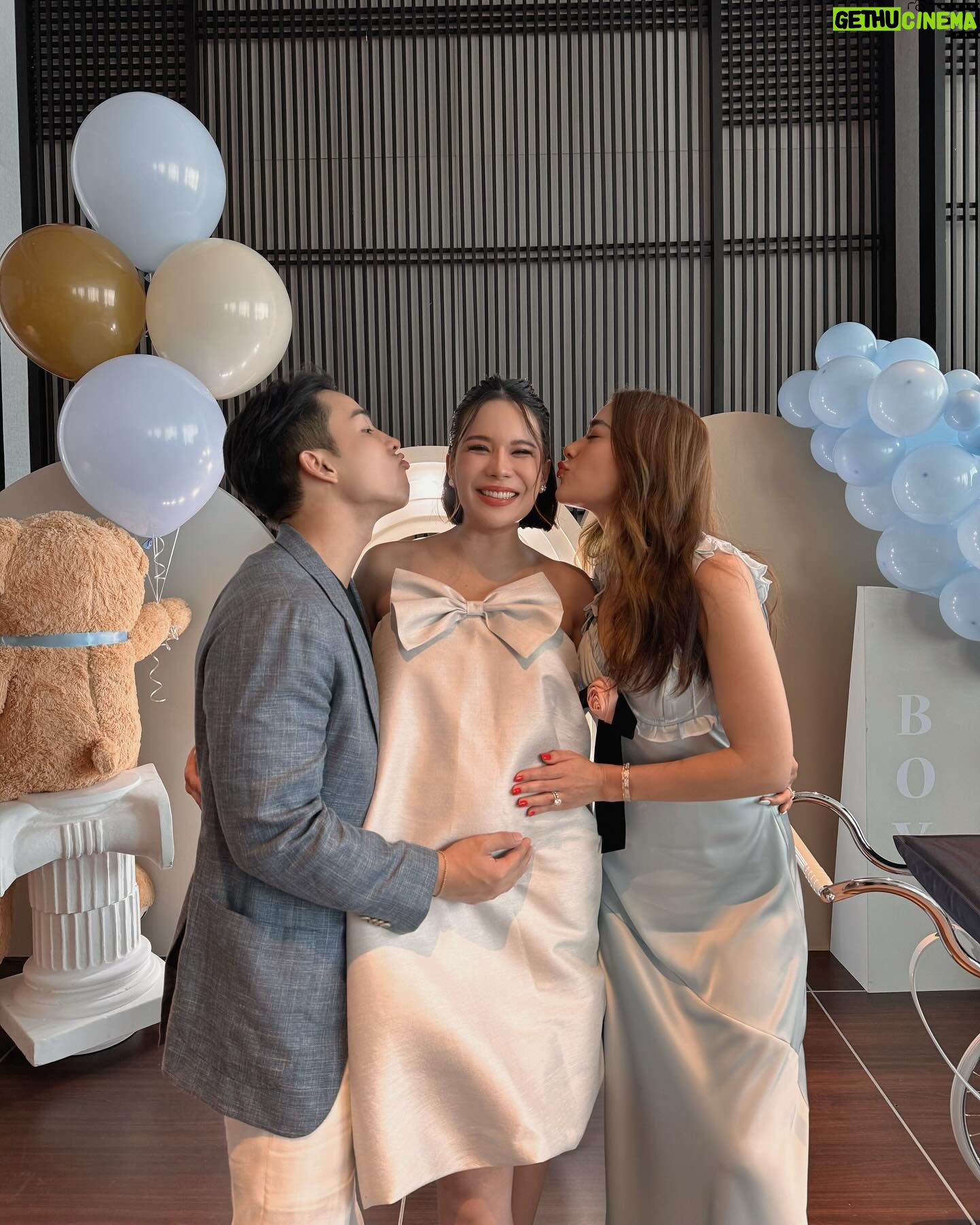 Kimberly Ann Voltemas Instagram - Aunties can’t wait to see you Baby Khilee.🩵🧸 #Khileethebaby 🎞️By @nawaphon_present