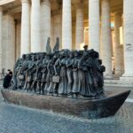 Kimberly Williams-Paisley Instagram - ❤️ First time seeing the Angels Unawares sculpture at the Vatican. “It is not only the cause of migrants that is at stake; it is not just about them, but about all of us, and about the present and the future of the human family. Migrants, especially those who are most vulnerable, help us to read ‘the signs of the times.’” —Pope Francis, 2019 #angelsunawares #vatican