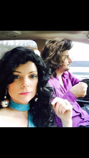 Kimberly Williams-Paisley Instagram - This is 20 years. Oh the places we’ve been! Happy anniversary @bradpaisley. It ain’t perfect but it’s us and I am so grateful. 
I love you ❤️❤️☕️☕️🥂🍻