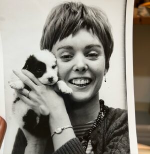 Kimberly Williams-Paisley Instagram - Found this pic of my mom with her and my dad’s first and only puppy, Hathaway. They had him for less than a week when they decided they couldn’t possibly take care of him with their busy careers as journalists. A few years later, I surprised them with my arrival, and Mom and Dad started having kids rather than dogs until Popcorn, a puffy Bichon we had for less than two days when I was in high school. After a few accidents on the rug, that dog was sent packing and Mom and Dad decided we just weren’t a dog family. 
But then I grew up! And learned how to do it properly (there are tips and tricks!!) and now we are a happy and proud dog family. Yay! Isn’t it nice when you can make different decisions than your parents? ❤️😁 🐶 #adoptdontshop #friyay #flashbackfriday
