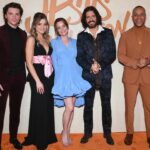 Kimberly Williams-Paisley Instagram - Premiere of @jesusrevolutionmovie last night in LA! 🧡🧡🧡 In theaters February 24th @lionsgate Makeup by @dahliawarner Hair by @hildal Styling by @jenniferkempwardrobe Dress @lanvin Jewels @jewelsbypiper shoes @aminamuaddi Bag @olympialetan