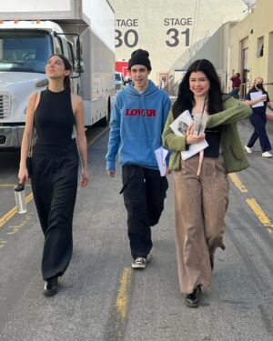 Kira Kosarin Instagram - one year ago, filming Thundermans Return 💙⚡️

1) touchups
2) freezing on set (ft my amazing stunt dbl)
3) reunion!
4) first time back in the suit
5) walking to table read
6) first shot up in the mayhem cafe
7) my spot
8) the treeeee force