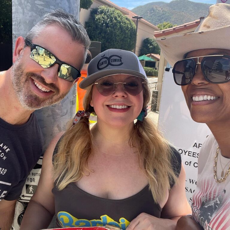 Kirsten Vangsness Instagram - My exceptionally excellent eggs. Warner Bros is a shady, hot, wonderland of #unionstrong power. Not pictured but enjoyed deeply was @cadlymack and pictured and enjoyed equally deep is 1. GOOD EGG PICTURE ONE @markbanker ( @ttbanker I am always reminded of how well you pick things) @aishatyler 2. Strike captain excellent egg @drlawyercop 3. And 4. @theatreofnote Eggs! @nirekabrecs @meowmixedkid and @_victoria_villarreal . We did the damn thing #sagaftrastrong #wgastrike #sagaftrastrike