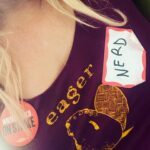 Kirsten Vangsness Instagram - Today was “character actor” day at the #sagstrike and the deal was to put who you are mostly known for in your name tag btw I speak the nerd word with love to myself and others and I look forward to the strike being over and the studios to PULL IT TOGETHER so I can nerd it up @criminalminds