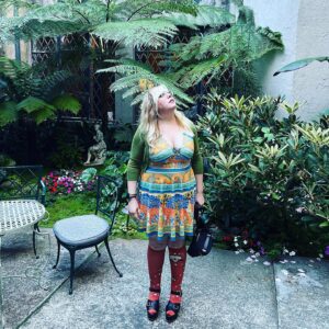 Kirsten Vangsness Instagram - missed #sagaftrastrike day one because @orinlfs & I went to the @berkeleycityclub to see the sparkling @sierramarcks perform and it filled the art well with buckets of inspiration. Trees were embraced, stone badgers were visited and I sat by a tiny marble lady and to write in my journal. Northern California has some Narnia magic in her and I appreciate eating some of it up this week. Now to slather some sunscreen and get back to strike life.