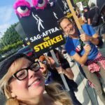 Kirsten Vangsness Instagram - #puppetday with @davemadeamaze pals @not_that_bill_watterson and @c.papalexis 🩷@phinnykiyomura & @orinlfs @brendanabradley doing the damn thing too. #wgastrong #sagaftrastrong