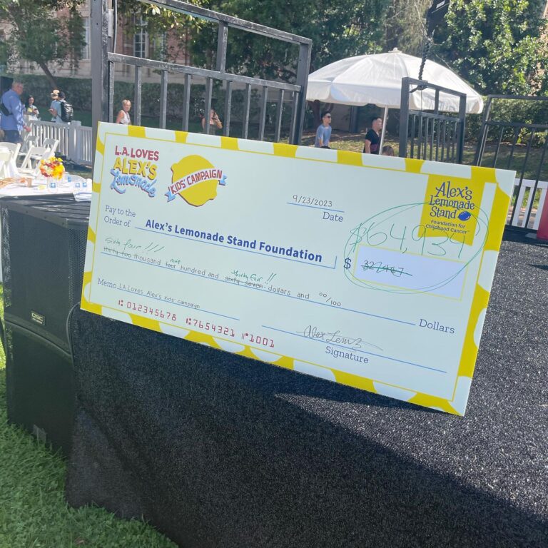 Kirsten Vangsness Instagram - Part Two of @lalovesalexs @alexslemonade I feel so fortunate that I know such dear folks who will come out to to participate with this organization. This was a day of food art and joy in the name of helping small humans who need the most help. Go team! 💙🍋💙🍋💙🍋