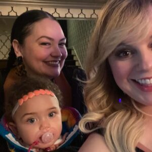 Kirsten Vangsness Instagram - It’s Luna Day of Birth! I am so full of appreciation that I have a Luna in my life and we are so close (because she listened to her momma blow dry my hair as we talked about the universe since well before birth) Bless the whole community that raised her and her brothers and her ancestors and her parents especially for bringing a Luna to the planet. Also @tinoweeno & @keena1marie knocked that birthday party out of the park and I am obsessed with this last picture of Valentinos best friends hand- I don’t want to have the babies with my body but goodness I know some wonderful folks who are very good at creating exceptional humans. Well done.