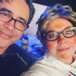 Kirsten Vangsness Instagram - It’s #worldtheatreday and here’s my art brother/forever fast friend @phinnykiyomura and I backstage of @theatreofnote NOTE has a GoFund me (I’ve put the link up just for today in my bio) I love Theatre because places like NOTE give a place for all us creative animals to express and make stuff and manifest your logical family. 🌈🎭🌟