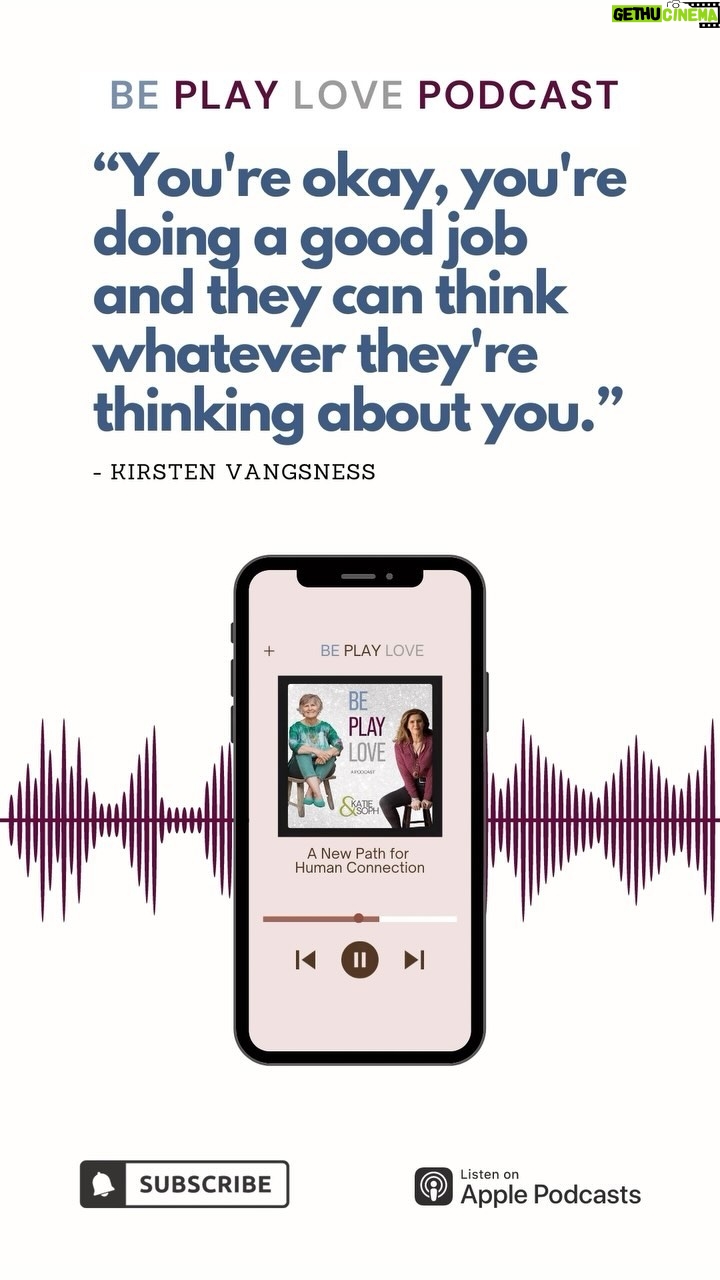 Kirsten Vangsness Instagram - “You’re going to walk into that room with yourself and you’re going to leave attached to yourself.” @kirstenvangsness dropped so many baubles of wisdom in our conversation this week - how to take radical responsibility for your experiences, how to hold yourself and others accountable, and how to extend love even when it feels like you want to do the opposite. We are immensely grateful for this delicious conversation full of ways to be, play, and love in this wild, wild, world. Thank you @kirstenvangsness for joining us this week on #beplaylove! #wereallinthistogether #selflovejourney #loveishere #creativityistheanswer #whatwasthequestion #podcastlove #kirstenvangsness #loveisallthereis