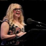 Kirsten Vangsness Instagram - Folks sitting together with art makes space inside to go deep and creative, hard to be contracted when you are all together reading and listening and stretching your wonder muscles. What a joy to share a stage with my darling friends @neilhimself @yetide & @javiermofficial - they were so compelling to listen to @selected_shorts @symphonyspace for the #raybradbury evening- then after it all I got to see a whole gaggle of pals including @debbiemillman (how lucky am I that my doppelgänger is a smoke show?!? ) People who are into reading short stories out loud to other people are my people. Photo Credit: Kevin Yatarola