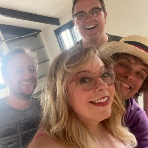 Kirsten Vangsness Instagram - special delivery Saturday from @gublergram (and Gray and Colin!) & the Amazing Hand Bug Machine (I’m sure that’s not it’s name). To welcome the art birth of “The Little Kid with the Big Green Hand” the 6 foot something kid showed up with a bazillion copies of his book to share and I got to hug him. I’m a lucky kid with normal sized hands hands who is very proud of her friend and the way he shares his genius. 🩷💚🩷💚