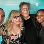 Kirsten Vangsness Instagram - Folks sitting together with art makes space inside to go deep and creative, hard to be contracted when you are all together reading and listening and stretching your wonder muscles. What a joy to share a stage with my darling friends @neilhimself @yetide & @javiermofficial - they were so compelling to listen to @selected_shorts @symphonyspace for the #raybradbury evening- then after it all I got to see a whole gaggle of pals including @debbiemillman (how lucky am I that my doppelgänger is a smoke show?!? ) People who are into reading short stories out loud to other people are my people. Photo Credit: Kevin Yatarola