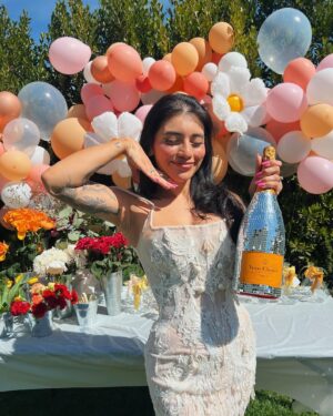 Kirstin Maldonado Instagram - okay SO BEHIND but still tracking down photos from the most amazing bridal shower ever!!!! love is truly in bloom!!! thank you to my beautiful and wonderful MOH bestie for the most beautiful day 🥹🥹🥹❤️❤️ @saleena.hope I love you so so so much!!!

thank you @sarahscrossland @loganjaxxson for helping setting up, thank you family for flying in, thank you incredible friends for coming and making my day so special!!! 🥹 it’s getting SO REAL now everyone haha. love you all so much 🥹❤️

iconic fashion moment thank you to @lagartier for my GARTER!!!! okay I feel like this absolutely made the outfit, I mean how stunning is it!?!! SO CUTE. plus my fav champagne and bedazzled?! she gets me!! an angel 🤩🥹❤️ and this @kimkassascouture mini just a happy sneak peak of what’s to come 🥰

bridal era is ✨✨✨☀️☀️☀️