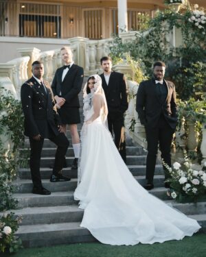 Kirstin Maldonado Instagram - Still reeling and playing catch up from literally the best day of my life. To be surrounded by all our loved ones, family and friends, that came and journeyed to Texas to be with us was a dream come true … and speaking OF! SO WAS THIS HELL OF A PARTY!!

To @orangeblossomspecialevents, to ALL our vendors, thank you thank you thank you for making this important day so incredibly special, for listening to me when I say “I think the flowers should be neutral but look like golden hour is touching them,” (WHICH @bowsandarrowsflowers NAILED) to incorporating all things that are special to @hausdo and me (our dogs, little EDC moment, etc), and to be willing to collaborate and bring in your own expertise to make this truly the most fun and exciting thing to plan ever!!! Ben and I are having withdrawals from how perfect everything was and from all those memories shared with our favorite people in the world 🥹🥹

It was truly an honor to have all of you a part of my wedding. I am such a big fan of your work, your attention to detail, and your artistry. 

And speaking of artistry - these photos!? @dueyphoto is an absolute queen. So timeless. So romantic. I can’t wait to see the rest and you know I truly fangirl. But I feel this about all of you guys listed below 🥹

This was so much fcking fun ❤️ THANK YOU!! IM A WIFE!!! LETSSS GOOOOO~

Planning @orangeblossomspecialevents 
Photo @dueyphoto 
Video @31films
Florals @bowsandarrowsflowers
Stationary   Wedding Weekend Paper Gorgeousness @inquisited
Bridal Glam @samiknighthair @anthonyhnguyenmakeup 
Dress @kimkassascouture @jaxonjamescouturebridal 
Nails @amirasallure
Wedding Bands   Jewelry @icerock_diamonds 
Wedding Prep @detoxbyrebecca @ontheglowtansdfw
Venue @dvinegracevineyard
First Dance @sleepingatlast 
Band @drywaterband
Wedding Party Glam @lipservicemakeup
Feature @people
Rentals @bellaacento @poshcouturerentals @marquee_rents
Cake @fancycakesbylauren
Fireworks @illuminationfireworks
Dress Prep @etoillyatelier
